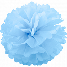 Помпон для декора,  Светло-голубой (25 см)